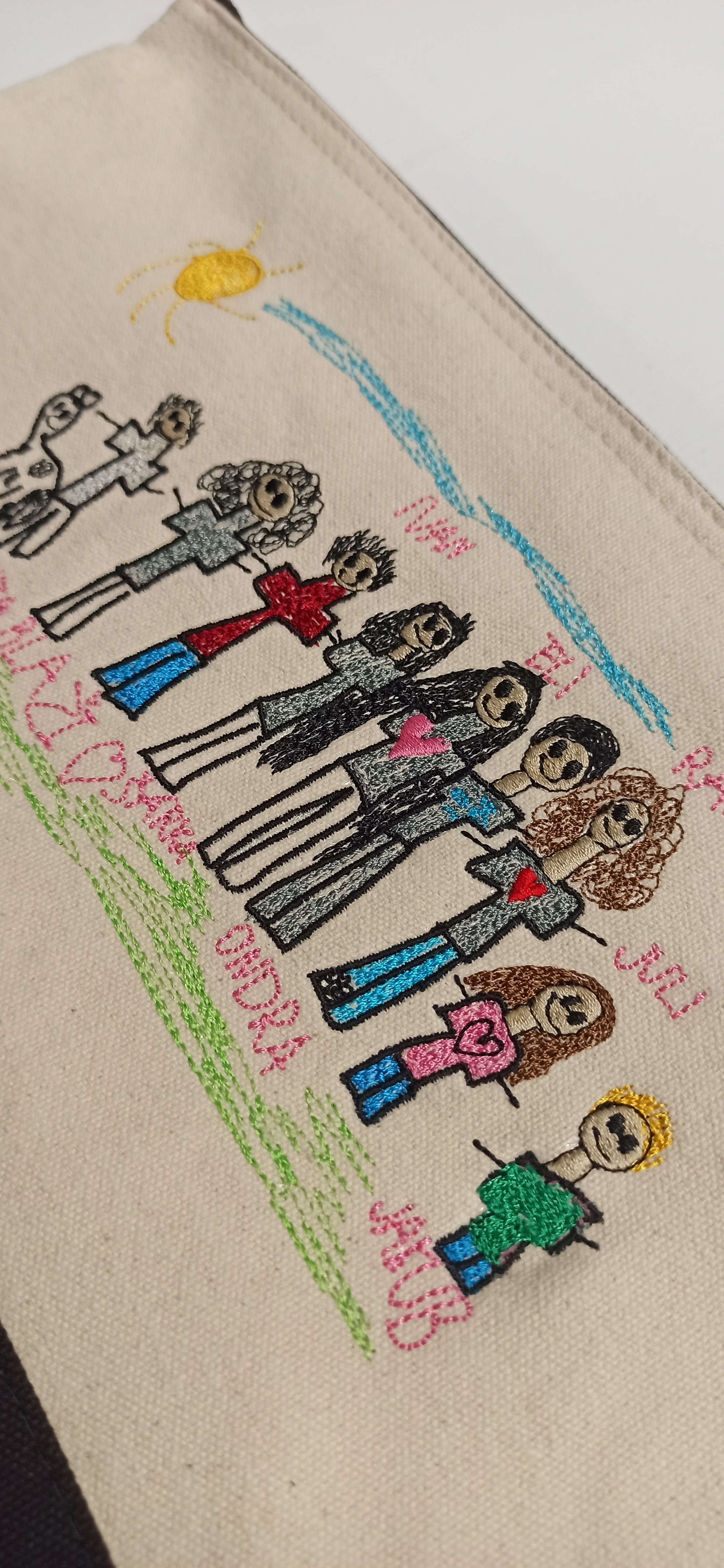 Kosmetická taštička s výšivkou na přání - nature