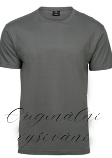 Pánské tričko s výšivkou na přání Tee Jays - organická bavlna, šedé, velikost L